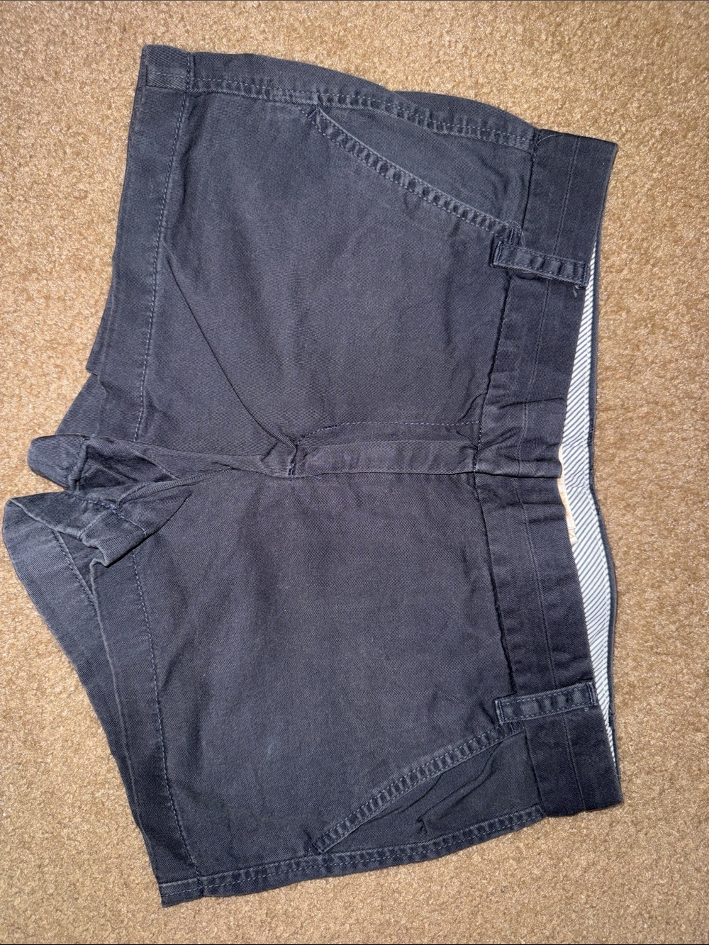 J. Crew Women's Navy Flat Front Chino Shorts Size 4